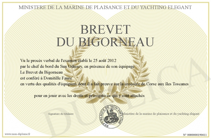 diplome yachting